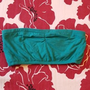 Volcom tube strapless bralette S teal bandeau